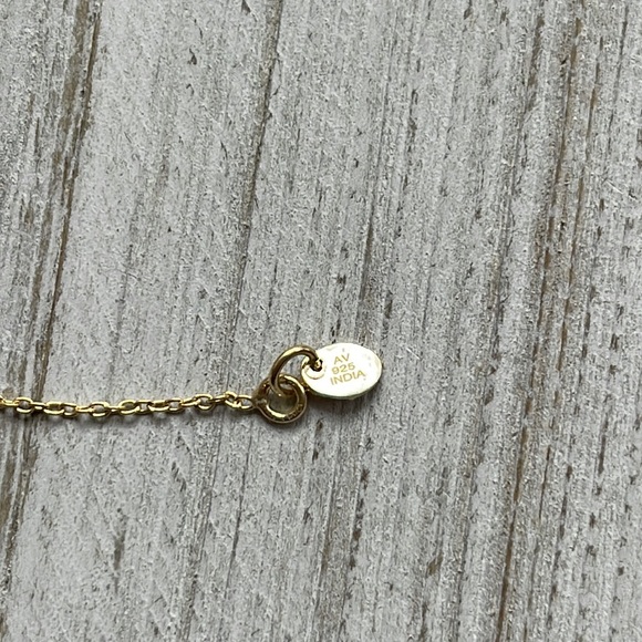 LAST ONE Argento Vivo Blue Green Chalcedony & Crystal Necklace Gold NEW - Picture 3 of 4